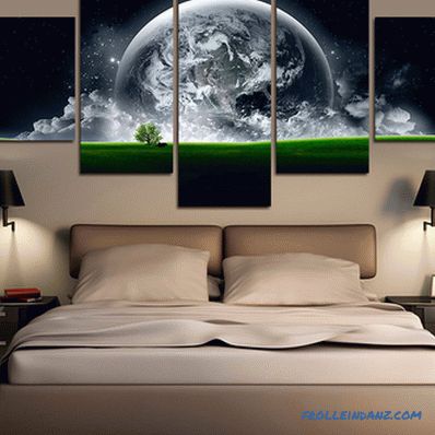 Модуларне слике у унутрашњости дневне собе, спаваће собе или кухиње, фото идеје